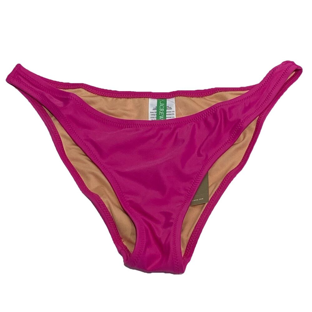 J Crew Heritage 1989 High-Leg Bikini Bottom Fuchsia Pink Size Small Cheeky BP209